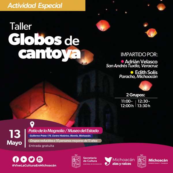 Invita Secum a participar en el taller gratuito de globos de cantoya
