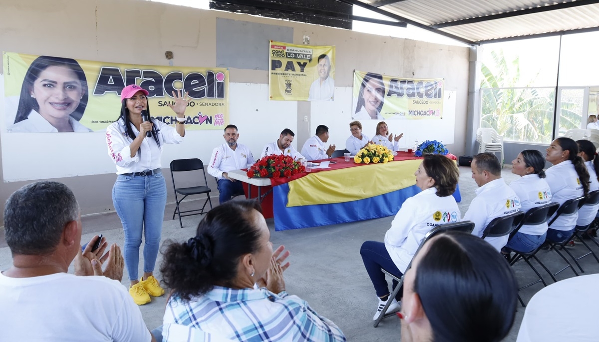 Porque en Coahuayana hay una gran determinación ¡el triunfo es nuestro!: Araceli Saucedo