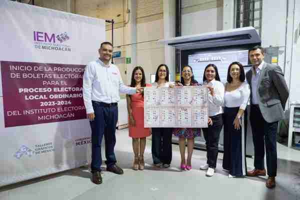 Corre papel y tinta para Michoacán. Inicia impresión de boletas para el 2 de junio 