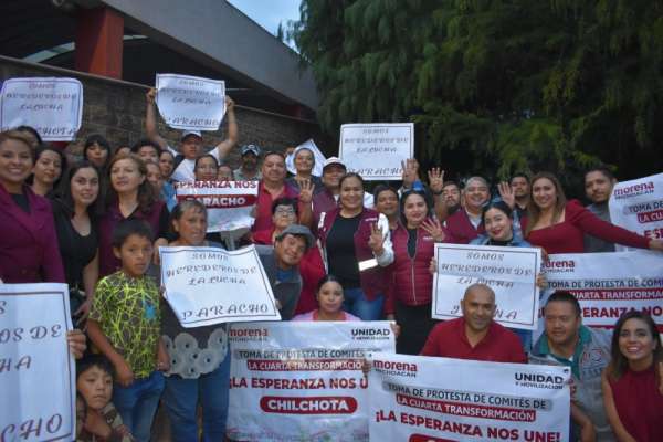 Juan Pablo Celis encabeza asamblea distrital en Zacapu, toma protesta a cientos de comités de la 4T