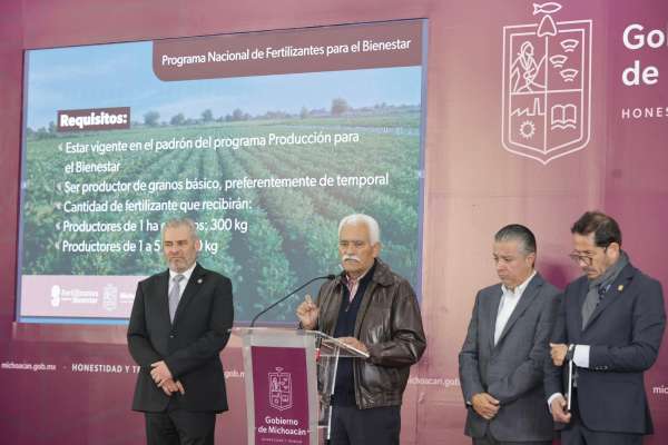 Son 77 mil nuevos productores beneficiados con fertilizante, en 2024: Bedolla
