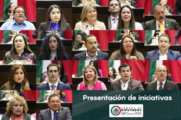 Presentan diputadas y diputados de Morena, PAN, PRI, PVEM, PT, MC y PRD 19 iniciativas