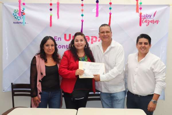 Gaby Cázares recibe nombramiento como coordinadora en Uruapan de la Asociación &quot;Contigo es Posible&quot;